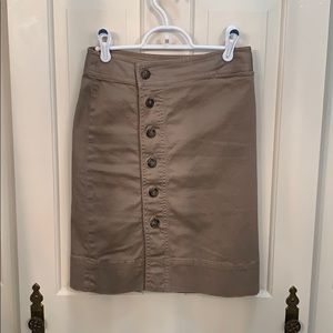 J. Crew chino button front skirt
